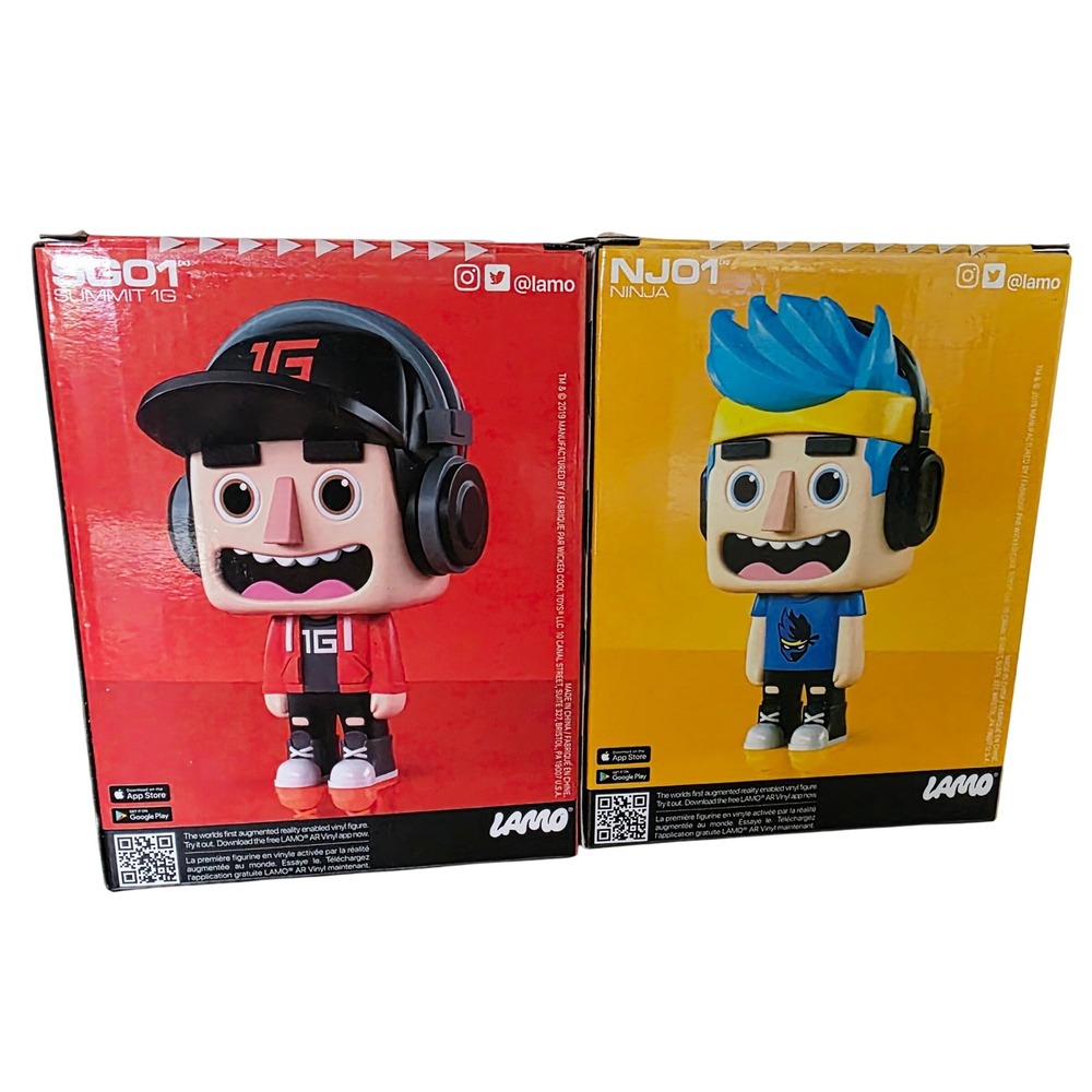 Lamo Vinyl AR Figures - Ninja NJ01 Exclusive &‎ Summit1G SG01 Set New NIB
